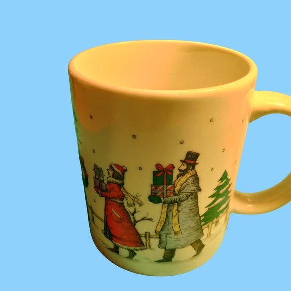 Studio Nova Christmas Coffee Cup Victorian Scene Shopping Christmas Tree - Picture 1 of 9